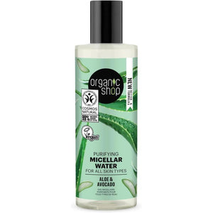 Organic Shop - Purifying Micellar Water For All Skin Types Avocado and Aloe, 150ml