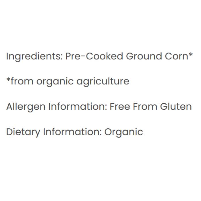 Organico - Organic Gluten Free Quick Polenta, 500g - Back