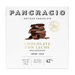 Pancracio Chocolate - Milk Chocolate Bar With 42% Cocoa | Pack of 20 | Multiple Sizes