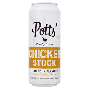 Potts - Chicken Stock 100% Recyclable Can, 500ml | Pack of 8