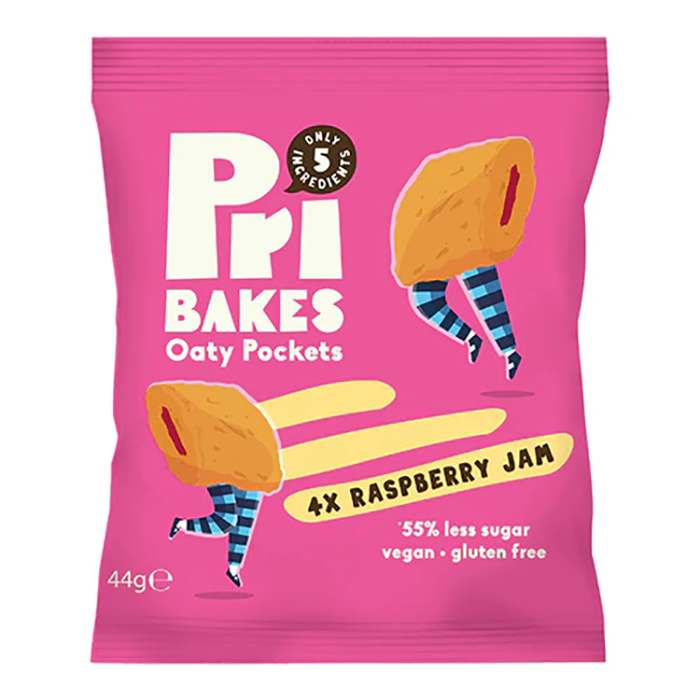 Pri Bakes - Oaty Pockets Raspberry Jam - Pack of 12