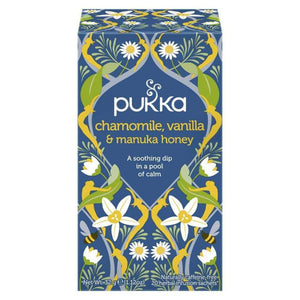 Pukka - Organic Chamomile Vanilla Manuka Tea, 20 Bags | Pack of 4