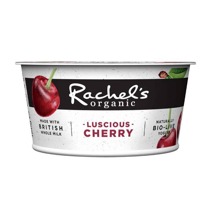 Rachels - Organic Lucious Bio-live Yoghurt Cherry, 150g  Pack of 6