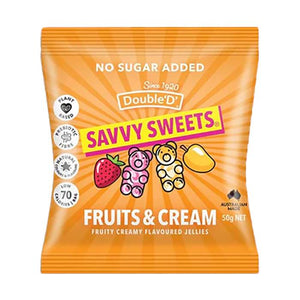 Savvy Sweets - Fruits Cream, 50g | Pack of 12