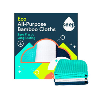 Seep Living - All-Purpose Bamboo-Based Cloth 3-Pack, | Pack of 10