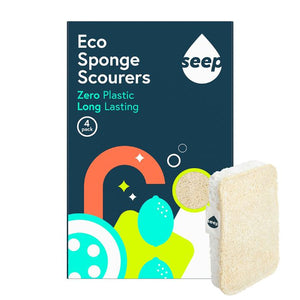 Seep Living - Eco Sponge Scourer 4-Pack, | Pack of 10