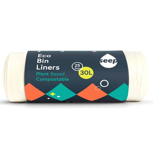 Seep Living - Medium Compostable Bin Liners 25x 30L, | Pack of 10
