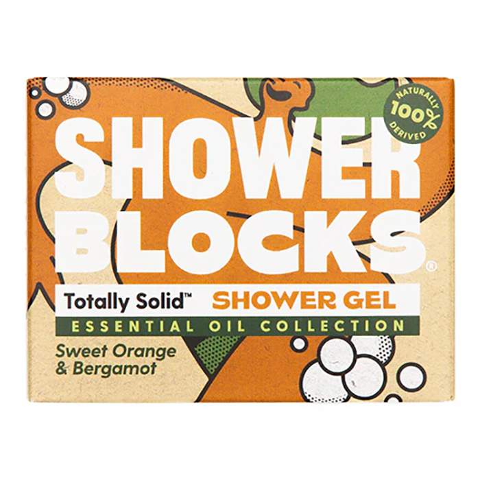 Shower Blocks - Sweet Orange & Bergamot Solid Shower Gel, 100g  Pack of 6