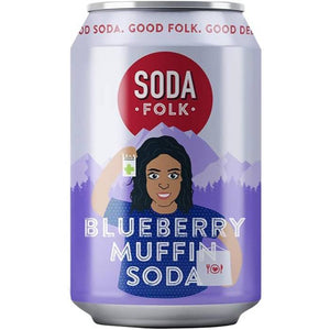 Soda Folk - Blueberry Muffin Soda, 330ml | Pack of 24