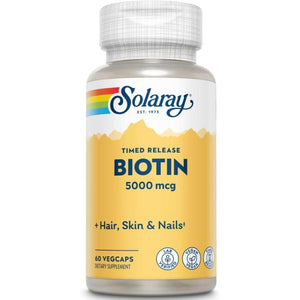Solaray - Biotin - Timed Release 5000mg, 60 Veg Capules