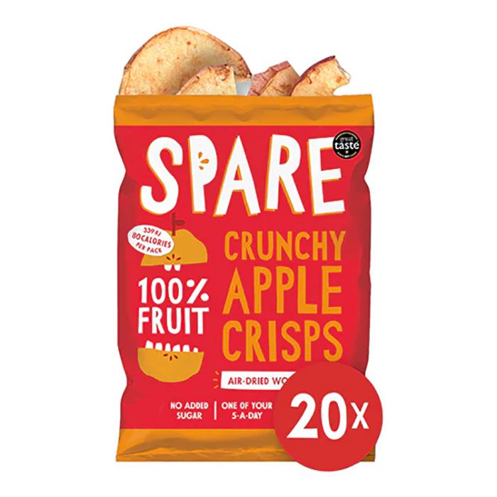 Spare Snacks - Apple Air-Dried Fruit Crisps, 22g -Pack of 20