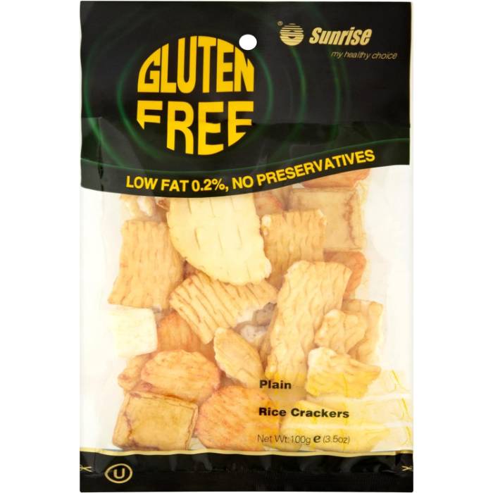Sunrise - Gluten Free Rice Crackers Plain, 100g