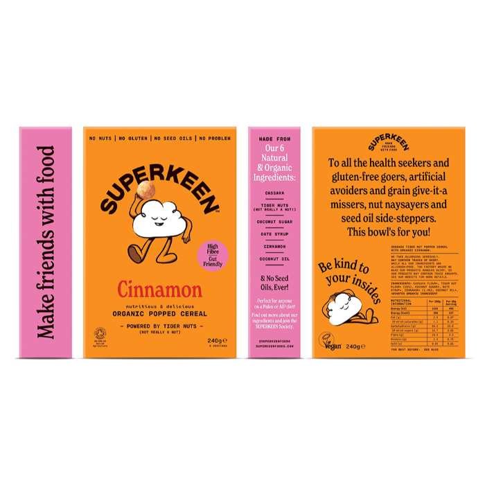 Superkeen - Organic Tiger Nut Cereal Cinnamon, 240g