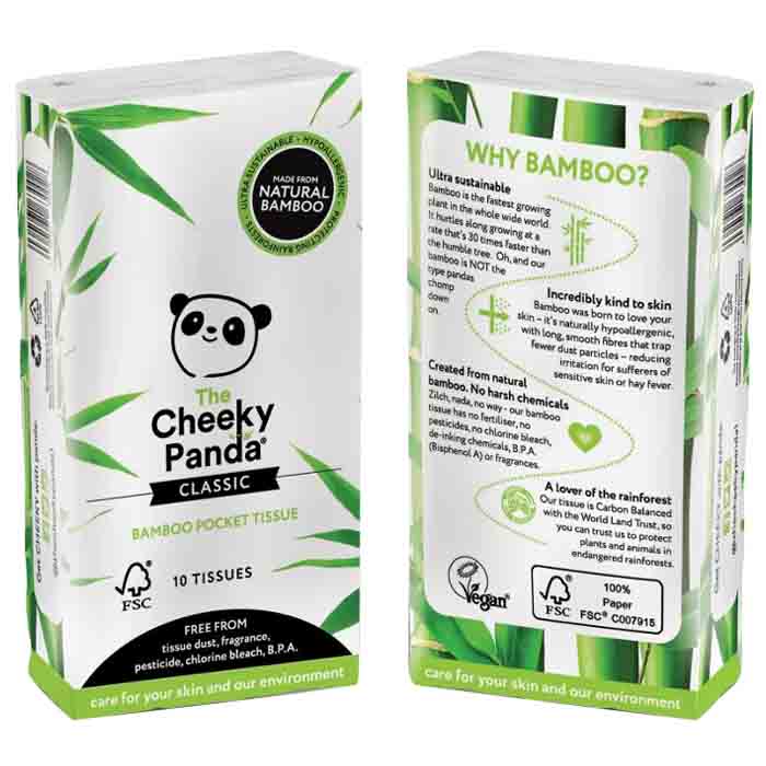 The Cheeky Panda - Classic Bamboo Pocket Tissues