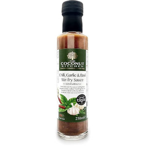 The Coconut Kitchen - Chilli Garlic and Basil Stir-Fry Sauce, 250ml | Pack of 6