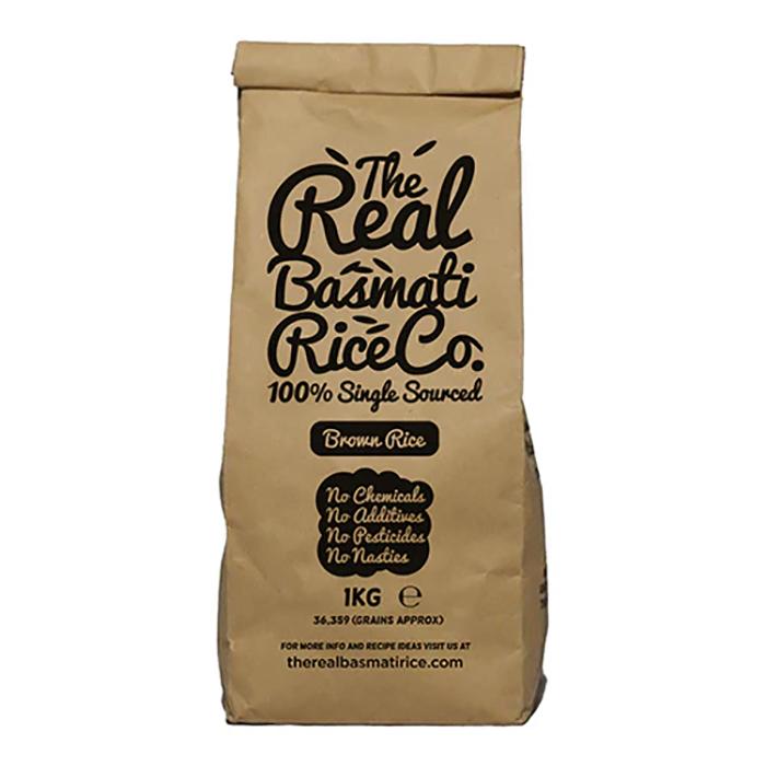 The Real Basmati Rice Co - Brown Rice Bags, 1kg - Pack of 10
