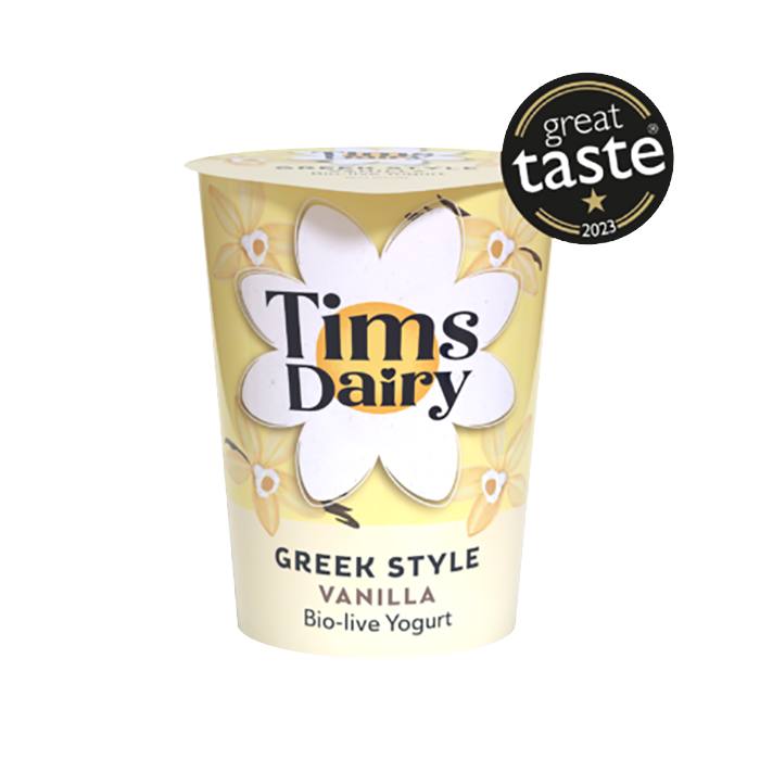Tims Dairy - Greek Yoghurt Vanilla, 450g  Pack of 6
