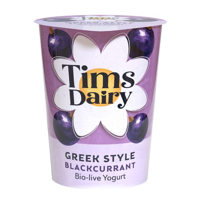 Tims Dairy - Greek Yoghurt and Blackcurrant, 450g  Pack of 6