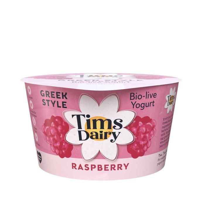 Tims Dairy - Greek Yoghurt and Raspberry, 175g  Pack of 6