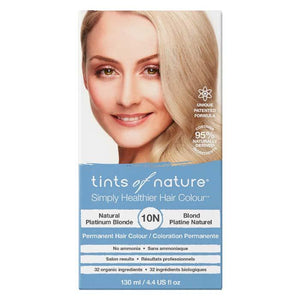 Tints Of Nature - 10N Natural Platinum Blonde Permanent Hair Dye, 130ml