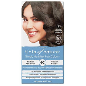 Tints Of Nature - 4C Medium Ash Brown Permanent Hair Dye, 130ml