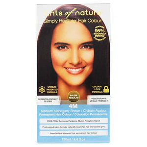 Tints Of Nature - 4M Medium Mahogany Brown Permanent Hair Dye, 130ml