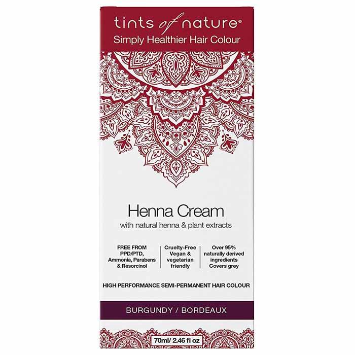 Tints Of Nature - Burgundy Henna Cream Hair Dye, 70ml
