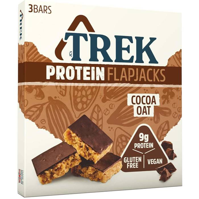 Trek - Protein Flapjacks Cocoa & Oat Bar 3x50g