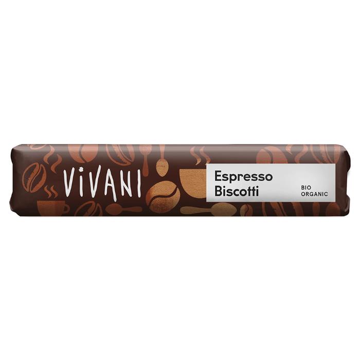 Vivani - Espresso Biscotti Impulse Bar, 40g  Pack of 18