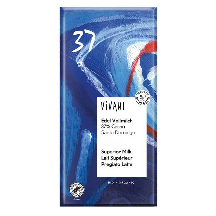 Vivani - Superior Milk With 37% Cacao Santo Domingo, 100g  Pack of 10
