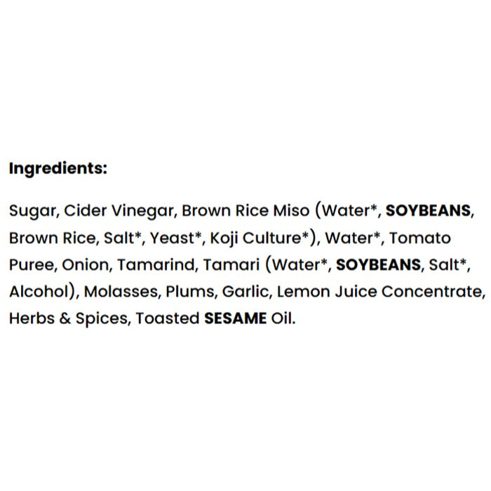 Westcountry Spice - Organic Hoisin Sauce, 175g  Pack of 6 - Back