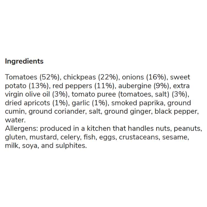Wildly Tasty - Apricot & Chickpea Tagine - Serves 2, 500g - Back