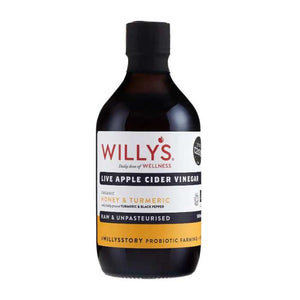 Willy's - Organic Apple Cider Vinegar with Turmeric & Honey, 500ml | Multiple Sizes