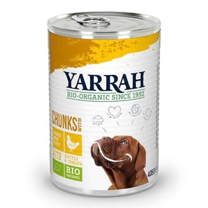 Yarrah - Organic Dog Tin Chunks Chicken, 405g | Pack of 12