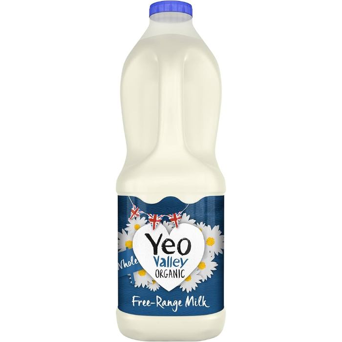 Yeo Valley - Organic Milk Whole, 2L - Pack of 6