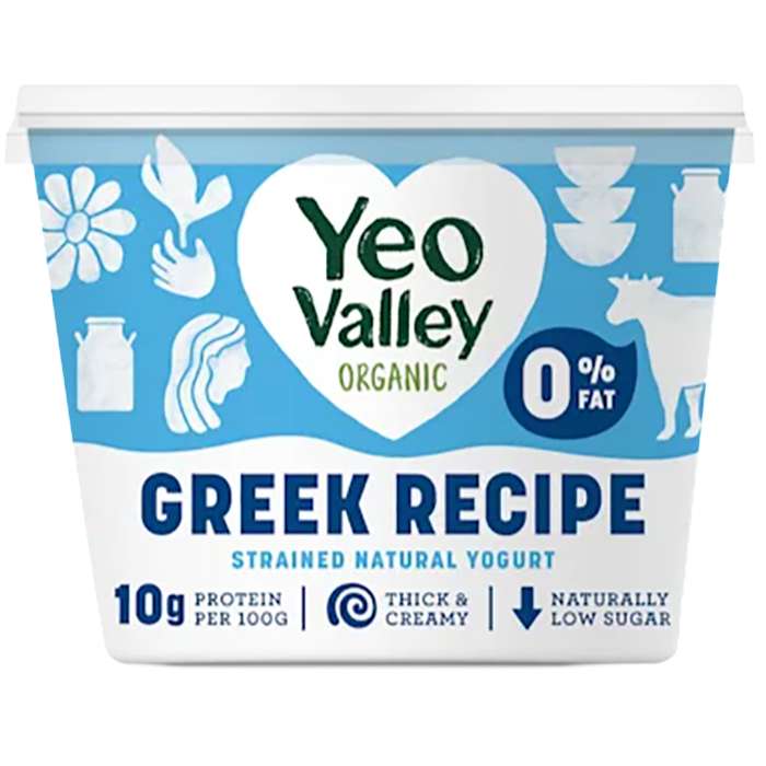 Yeo Valley - Organic Natural Yogurt 0% Fat Greek, 450g