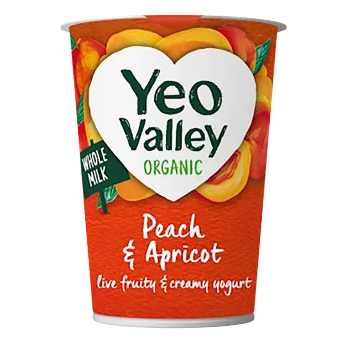 Yeo Valley - Organic Natural Yogurt Apricot & Peach, 450g