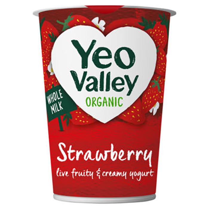 Yeo Valley - Organic Natural Yogurt Strawberry, 450g