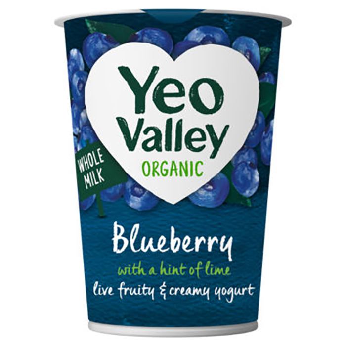 Yeo Valley - Organic Whole Milk Yogurt blueberry, 450g