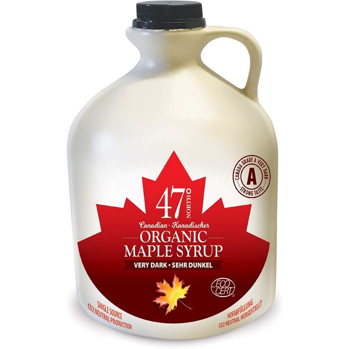 47° North - Organic Grade A Canadian Maple Syrup - PlantX UK