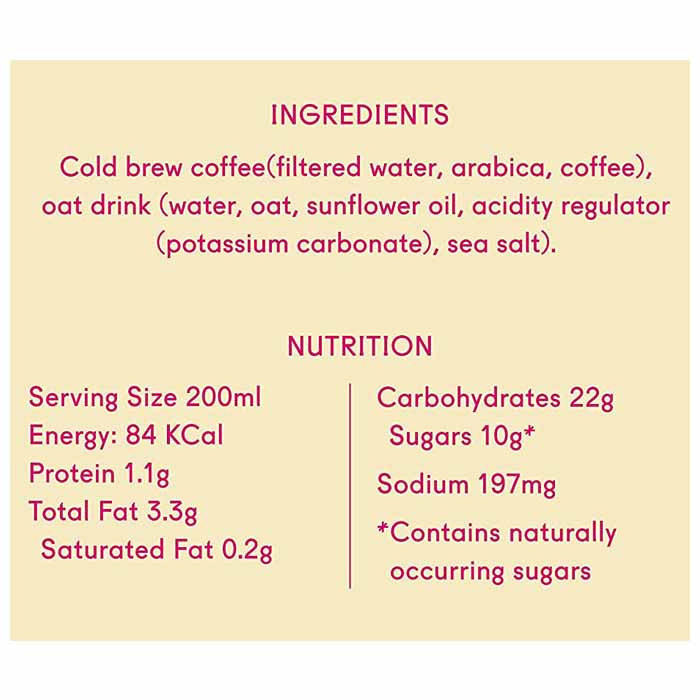 Minor Figures - Oat Mlk Latte, 1L - back