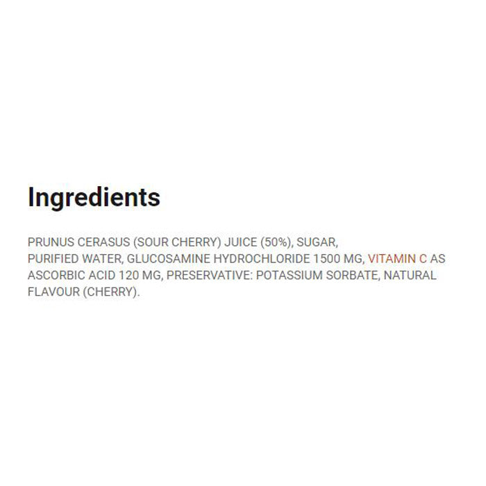 Activjuice - Glucosamine Cordials - Cherry, 1000ml - back