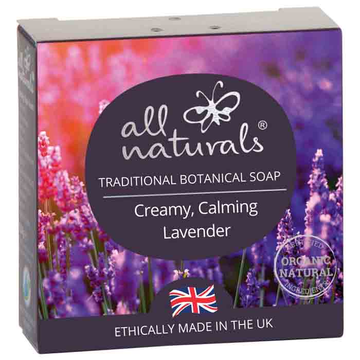 All Natural - Natural Organic Soap Bars -Creamy Calming Lavender, 100g 
