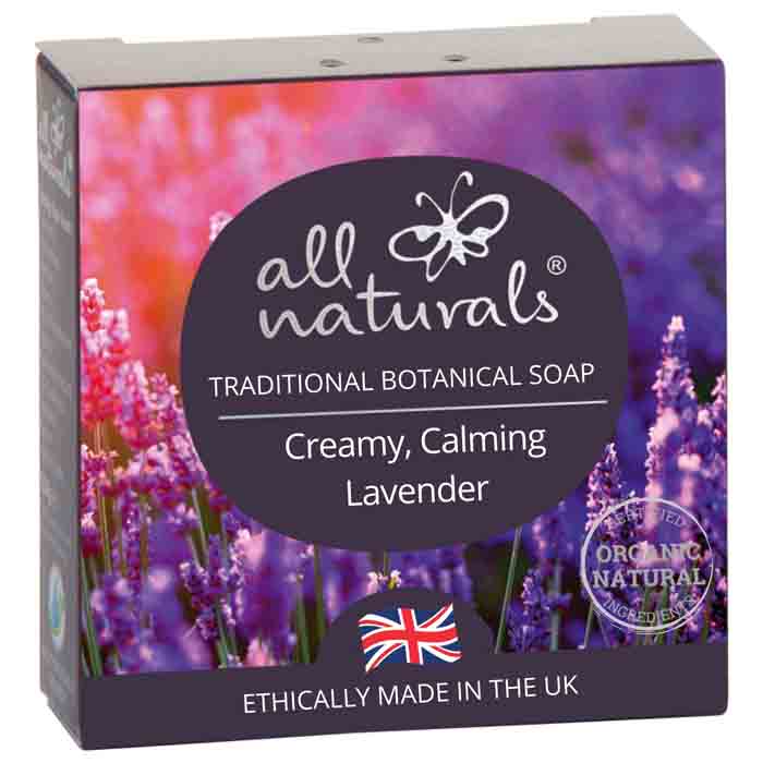 All Natural - Natural Organic Soap Bars -Creamy Calming Lavender, 100g