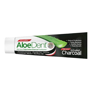 AloeDent - Triple Action Charcoal Toothpaste Fluoride-Free, 100ml