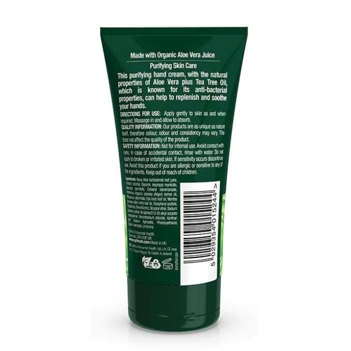 Aloe Pura - Organic Aloe Vera Purifying Hand Cream back