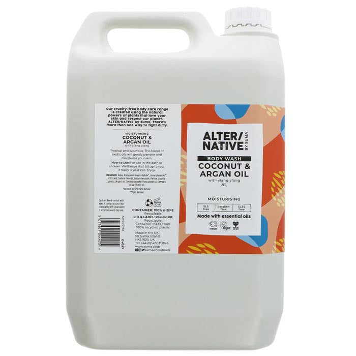 AlterNative By Suma - Body Wash - Coconut & Argan Oil, 5L - back