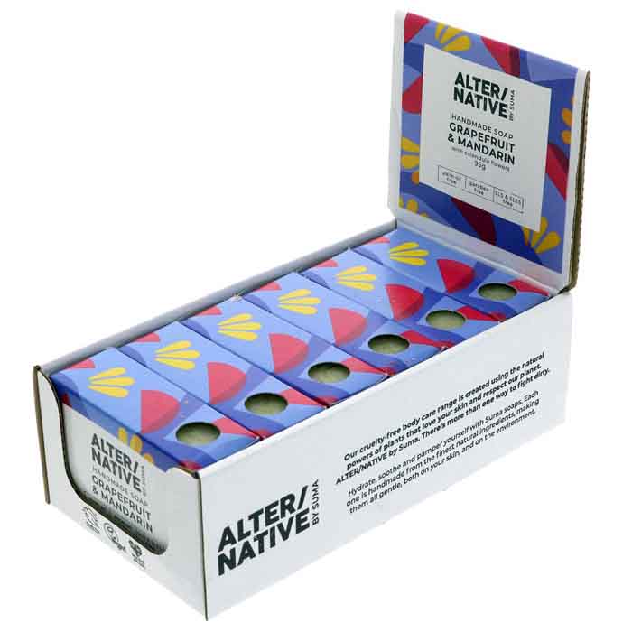 AlterNative by Suma - Grapefruit & Mandarin Soap, 95g  Pack of 6