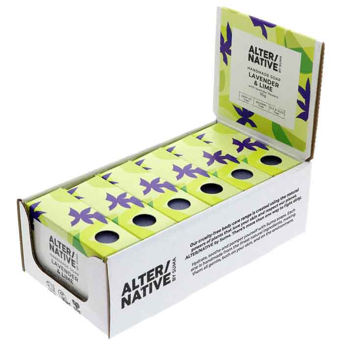 AlterNative by Suma - Lavender & Lime Soap, 95g  Pack of 6