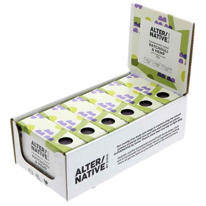 AlterNative by Suma - Patchouli & Hemp Soap, 95g  Pack of 6